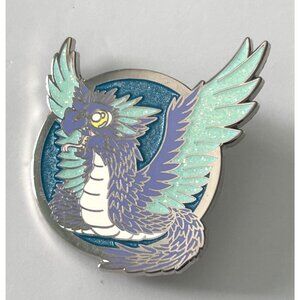 Genshin Impact Dvalin Stormterror Fantasy Dragon Enamel Pin Toku Arts Glitter